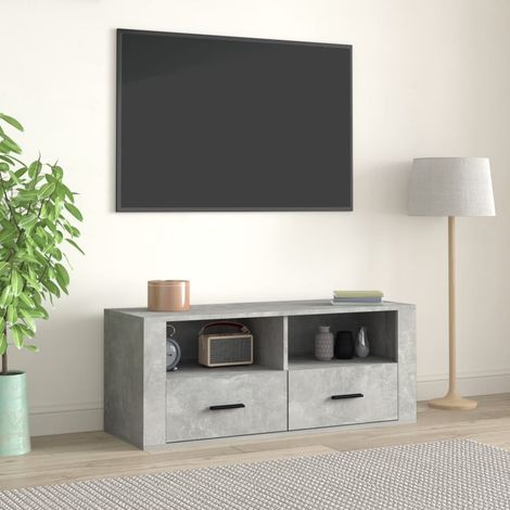 vidaXL Mobile per TV Grigio Cemento 100x35x40 cm Legno Multistrato (1/5)