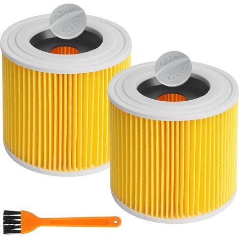 2 x Vacuum Cleaner Filters for Karche, Cartridge Filter for Karcher WD3R Premium, WD2, WD3, MV3, MV2 SE4001 SE4002, Replacement for Kärcher Vacuum Cleaner 6.414-552.0/64145520 (1/5)
