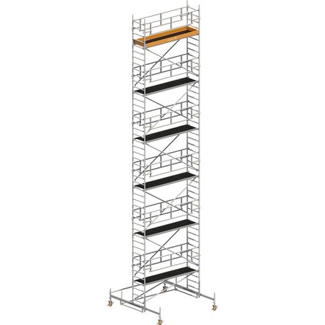 Layher Rollgerüst Uni Standard P2 Safety Plus mit Doppelgeländer 13,38m AH (1/3)