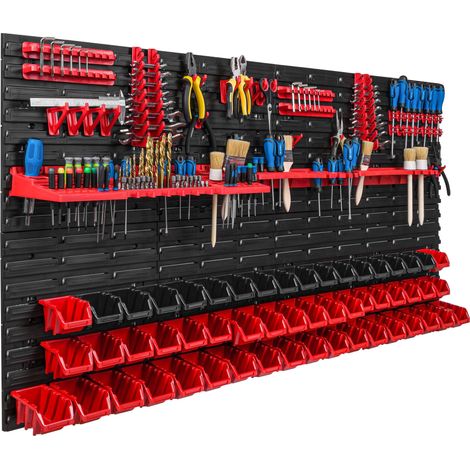 Pannello portautensili 156x78 cm, scaffale per officina/garage (1/5)