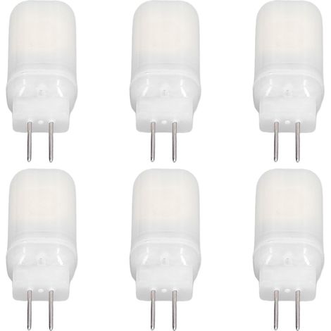 Lot de 6 ampoules LED G4 12V, éclairage à 360°, dissipation thermique à 360°, faible consommation, interface standard, blanc froid 3W (1/5)