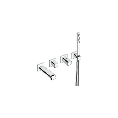 FACADE MITIGEUR ENCASTRE BAIN DOUCHE ITALY POIGNEE CHROME - CRISTINA ONDYNA IT10251 (1/2)