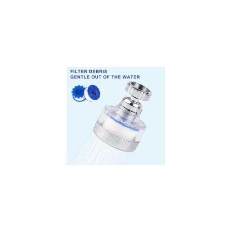 Filtro anticalcare, filtro per rubinetto in cotone PP e acciaio inox girevole a 360 gradi, elemento filtrante da 4 cm, filtro per rubinetto - Crezuo