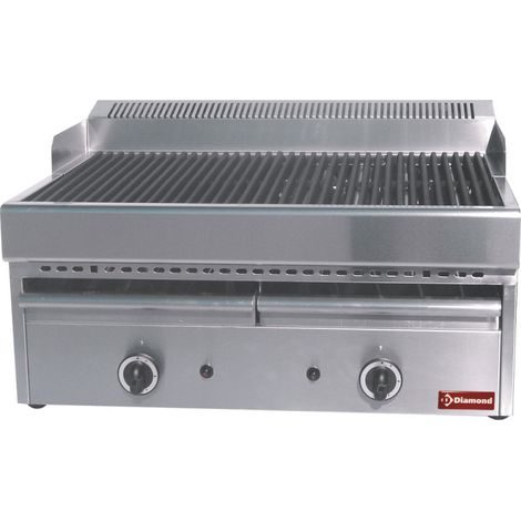 Grill vapeur gaz avec grille en fonte - top- Diamond