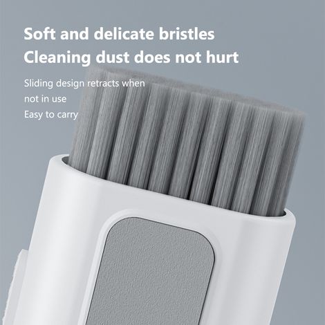 Kit de nettoyage pour casque Bluetooth, comprenant une brosse et un nettoyant pour connecteurs métalliques, adapté aux casques audio, écouteurs, appareils photo et claviers. (1/3)