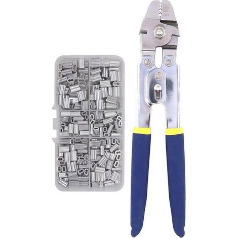 Alicates para crimpar cables，para crimpar hilos de pesca de hasta 2,2 mm，herramienta de crimpado de cables robusta de acero inoxidable