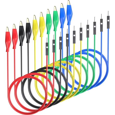 Krokodilklemmen an Steckplatinen-Überbrückungsdrähten, weiche und flexible Silikon-Messleitungen für elektrische Tests (1/4)