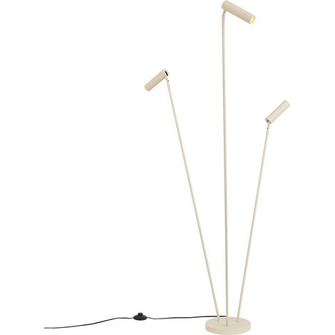 QAZQA Modern Floor Lamp Beige 3-Lights GU10 35mm - Thomas