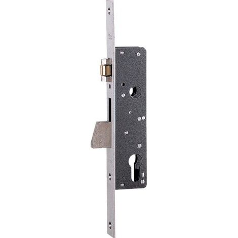 Serrure 1 point ELECTA têtière plate pêne dormant à rouleau entraxe 85 mm axe 35 mm - ISEO
