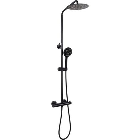 Thermostatische Duschsäule BOSSA mattschwarz