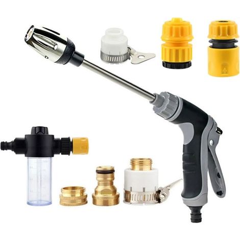 Pistolet d'arrosage haute pression – Nettoyage efficace voiture et terrasse – Poignée ergonomique antidérapante – Matériaux durables et résistants (1/5)