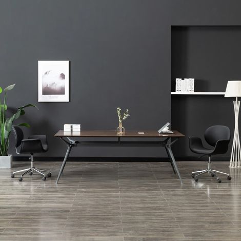 Chaise de salle à manger pivotante - Chaise à dîner Noir Similicuir BV801062 - BonneVie (1/5)