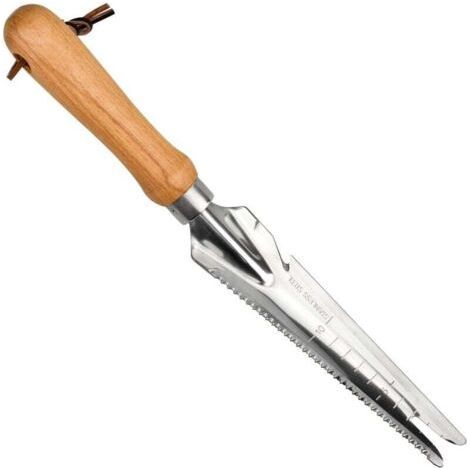 Ulisem Stainless Steel Manual Weeder with Wooden Handle for Garden Weeding (1/4)