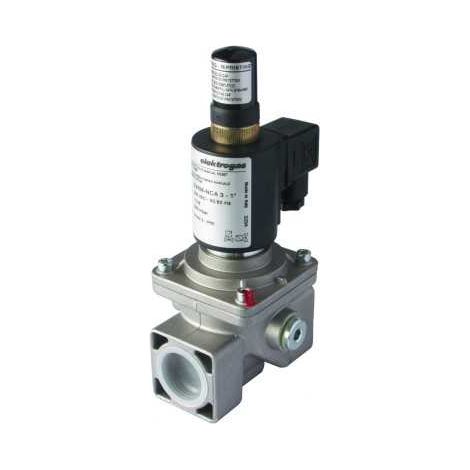Electrovanne gaz à réarmement manuel NC Aluminium 1'' 600mBar (1/3)
