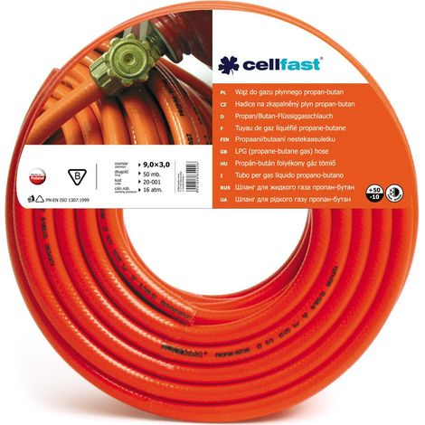 Cellfast Gas-Schlauch Propan-Butan 50 Meter orange