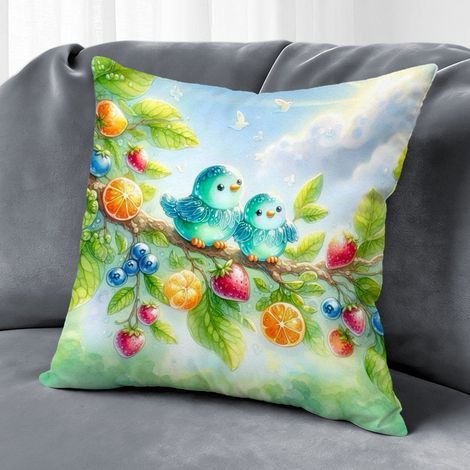 Housse de coussin fleurs printanières, décoration salon chambre,50×50cm (1/5)