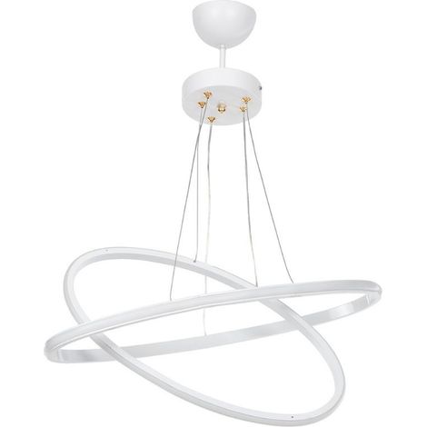 Lampada a sospensione Muso due anelli bianchi Led MDL4438 EFFEZ (1/3)