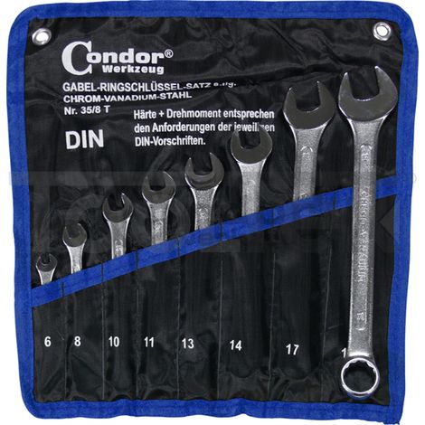 SET SERIE 8 CHIAVI COMBINATE FISSE STELLA KIT CHIAVE 6-19mm