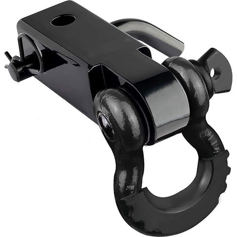 Robuste Stahl-Schäkelkupplung, hochfester, schalldämmender PU-D-Ring für Offroad-Einsätze, schwarz (1/5)