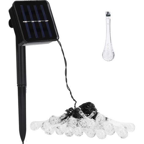 Guirlande lumineuse solaire étanche de 5 m avec 8 modes d'éclairage pour la décoration de jardin, mariage et fête (1/5)