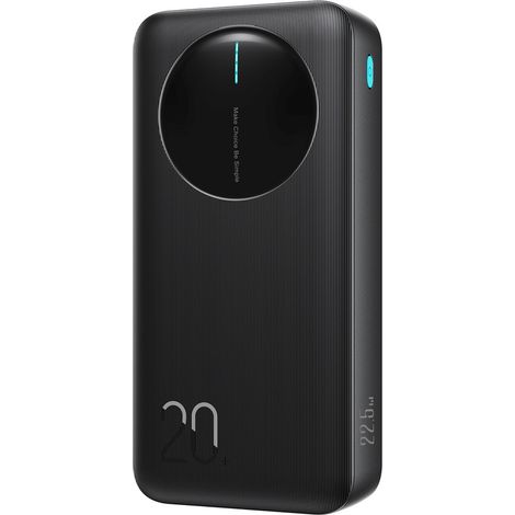 Powerbank con display digitale 20000mAh USB-A USB-C 22.5W - nero (1/4)