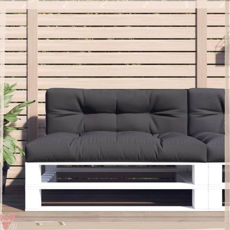 Coussins de palette - VINGVO - 360733 - Lot 2 anthracite - Polyester résistant UV & eau - Garnissage fibres creuses (1/5)