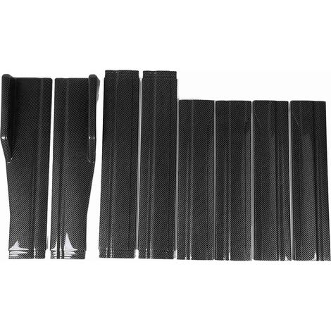 Universal Carbon Fiber Car Side Skirt Set of 4 Pieces Reduces Bumps Improves Stability Protects Underbody Skirt Diffuser Extension Panel (1/5)