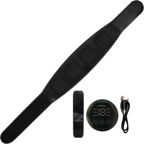cinturón abdominal EMS, 6 modos, 15 niveles, recargable por USB, para entrenamiento en casa. (1/5)