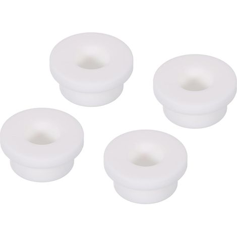4Pcs Passe-Câble T-Forme Diamètre Installation 24mm, ID 14mm, Hauteur de 14mm Passe Fil Rondelle Caoutchouc Bouchons de Trous Flexibles pour Orifices de Câbles, Blanc (1/5)