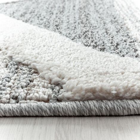 Tapis à courtes mèches rond scandinave Soldi Gris Ø 80 (1/5)