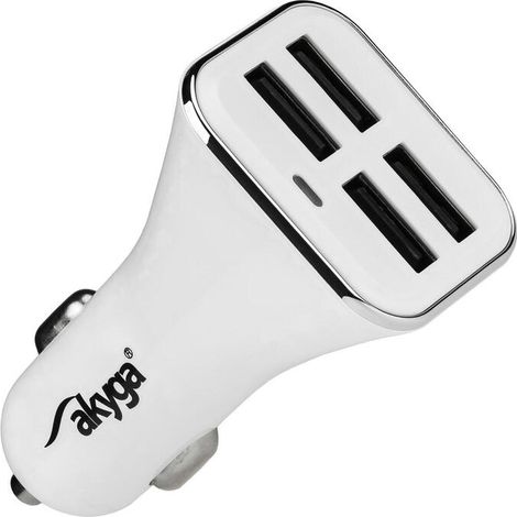Cargador de coche Akyga AK-CH-09 con 4 puertos USB de 5 V / 6,8 A para encendedor de cigarrillos de 12-24 V (1/3)