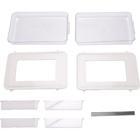 Organisateur sous évier multifonctionnel à 2 niveaux avec tiroir coulissant et étagère de rangement pour cuisine et salle de bain (modèle haut) (1/5)