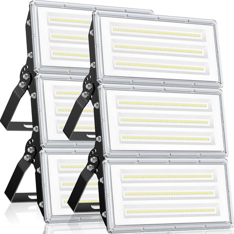 Projecteur LED Extérieur 300W 2 Pièce, 3 en 1 30000LM 6500K Spot LED Extérieur mit Transformateur, IP67 Étanche Éclairage de Sécurité pour Jardin, Terrasse, Garage, Usine, Sites Sportifs