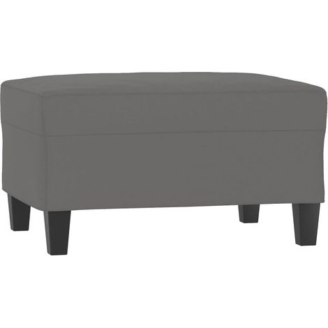 Repose-pied Gris foncé 70x55x41 cm Tissu microfibre