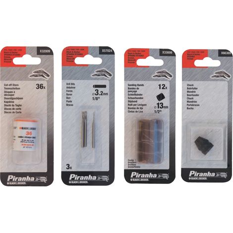 3 frese piranha X81009 per affilare utensili e accessori per trapano (1/2)