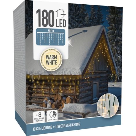 Lichterkette Koopman 180 LEDs 6 Meter grün Kunststoff (1/2)