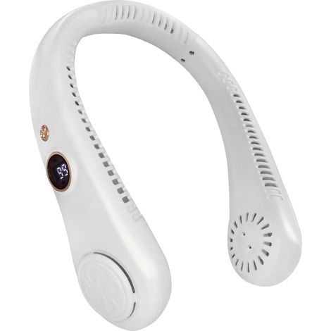 Ventilateur de cou portable, ventilateur de cou rechargeable par USB, ventilateur suspendu sans pales à 5 vitesses, flux d'air à 360 degrés (1/5)