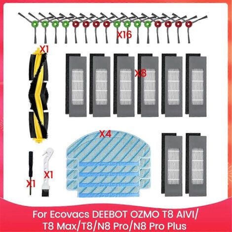 Pièces de rechange pour aspirateurs robots Ecovacs DEEBOT OZMO T8 AIVI/T8 Max/T8 Series/N8 Pro/N8 Pro Plus