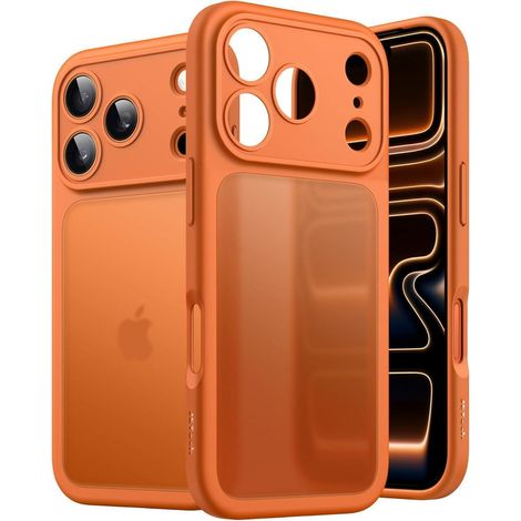 Handyhülle iPhone 17 Pro stoßfest Kameraschutz matt Orange (1/5)