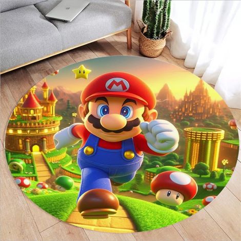 Tapis rond antidérapant pour couloir, cuisine, chambre, canapé, chambre d'enfant (8 pièces, 180 cm). (1/5)