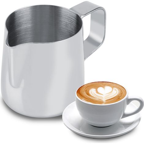 Tasse à mousser le lait en acier inoxydable, pichet à café, carafe pour latte art (100 ml) (1/5)