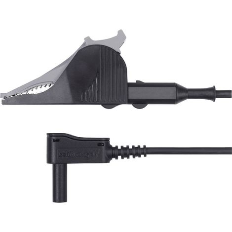 Schützinger Cavo di misura Spina 4 mm Morsetto a coccodrillo 150.00 cm Nero 1 pz. (1/2)