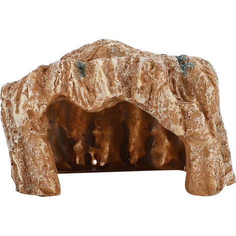 Cachette de tortue de rocaille en résine, grotte d'habitat de pèlerinage d'escalade pour la décoration paysagère