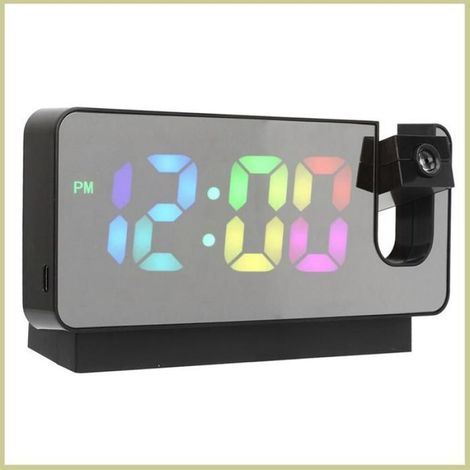 Horloge de miroir LED, horloge numérique Multige multifonction Affichage de la température de la température Affichage activé pour (1/3)
