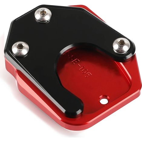 (rouge et noir) Compatible avec la béquille latérale de moto HONDA CB650F CB 650F 2014 2015 2016 2017 2018 : extension de béquille latérale, plaque de support, support agrandissant la béquille maxpowe (1/4)