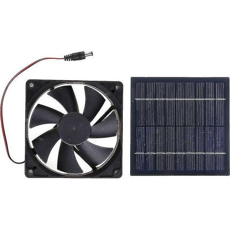 Ventilateur d'extraction solaire 20W – Mini ventilateur avec panneau solaire – Étanchéité IP65 pour environnements extérieurs difficiles (1/5)