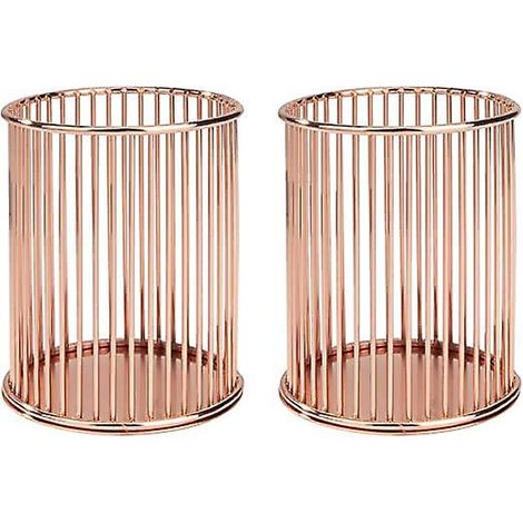 2pcs (or Rose) Porte - Crayon En Mtal Bote Crayon Creuse Multifonction Porte - Crayon Papeterie Rangement Organisateur Conteneur Pour La Maison, (1/5)