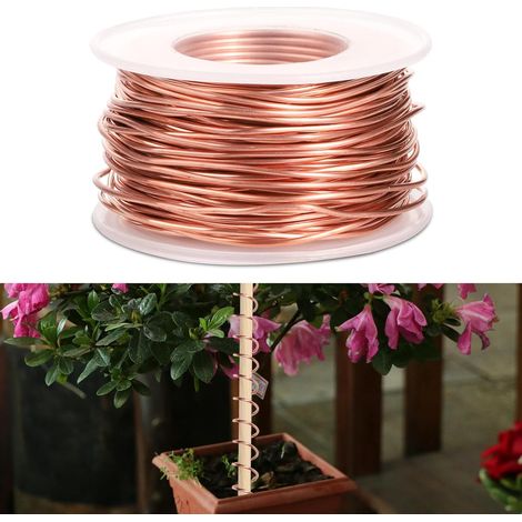 1 - Fil De Cuivre - Antenne Électroculture - Cuivre Pur Calibre 16 - Conductivité Élevée Et Flexible - Pour Jardinage Et Croissance Des Plantes - Naturel - 20x0,13cm