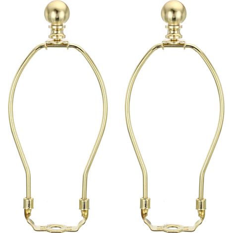 2 Set 7.5 Inch Lamp Harp Pencil Case with Spike Ridge Gold Detachable Lampshade Console Support, DIY Lighting Accessories for Table Lamps Floor Lamps (1/5)