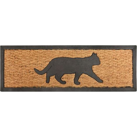 Felpudo con motivo de gato, 75x25 cm (1/3)